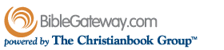 BibleGateway with Christianbook.com Logo - Phone: 1-800-CHRISTIAN